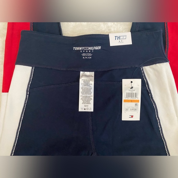 Tommy Hilfiger Sports Jersey Leggings, Full Length, High Rise, Small, Nvy - Picture 7 of 8